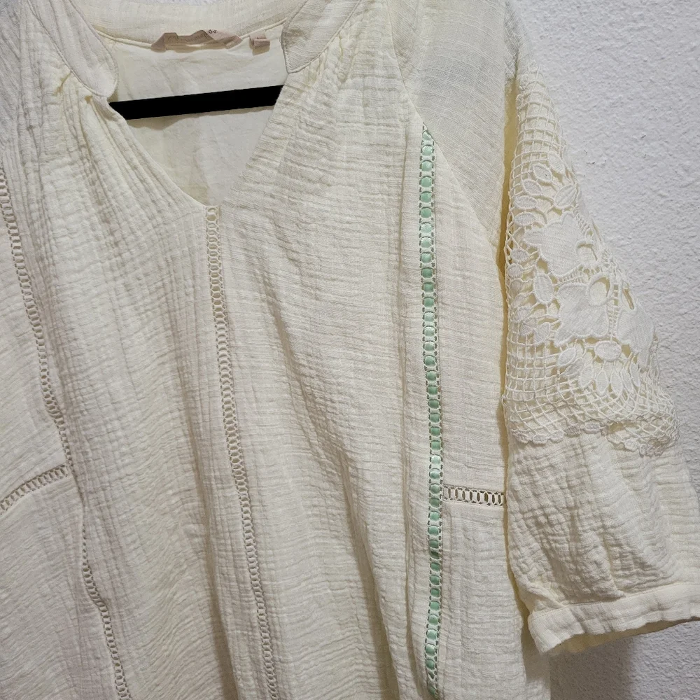 Soft Surroundings Magnolia Cotton Guaze Top - Picture 4 of 7